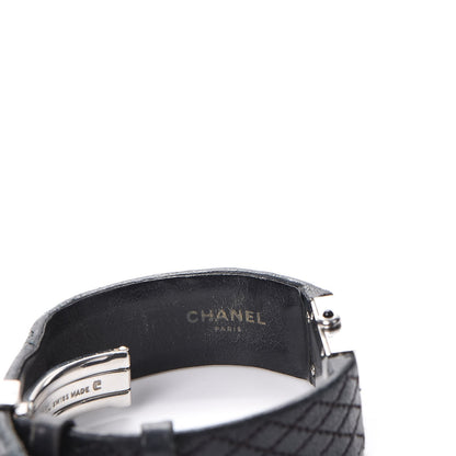 Chanel Stainless Steel Calfskin 19mm Quilted Matelasse Quartz Watch Black 6 of 10