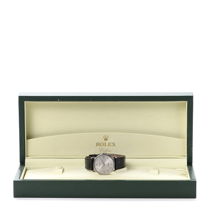 Rolex 18K White Gold Alligator 32mm Cellini Manual Winding Watch Silver 5115 5 of 5