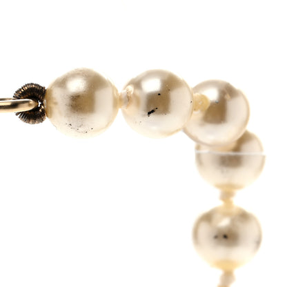 Chanel Pearl Baguette Crystal Long CC Necklace Gold 6 of 7