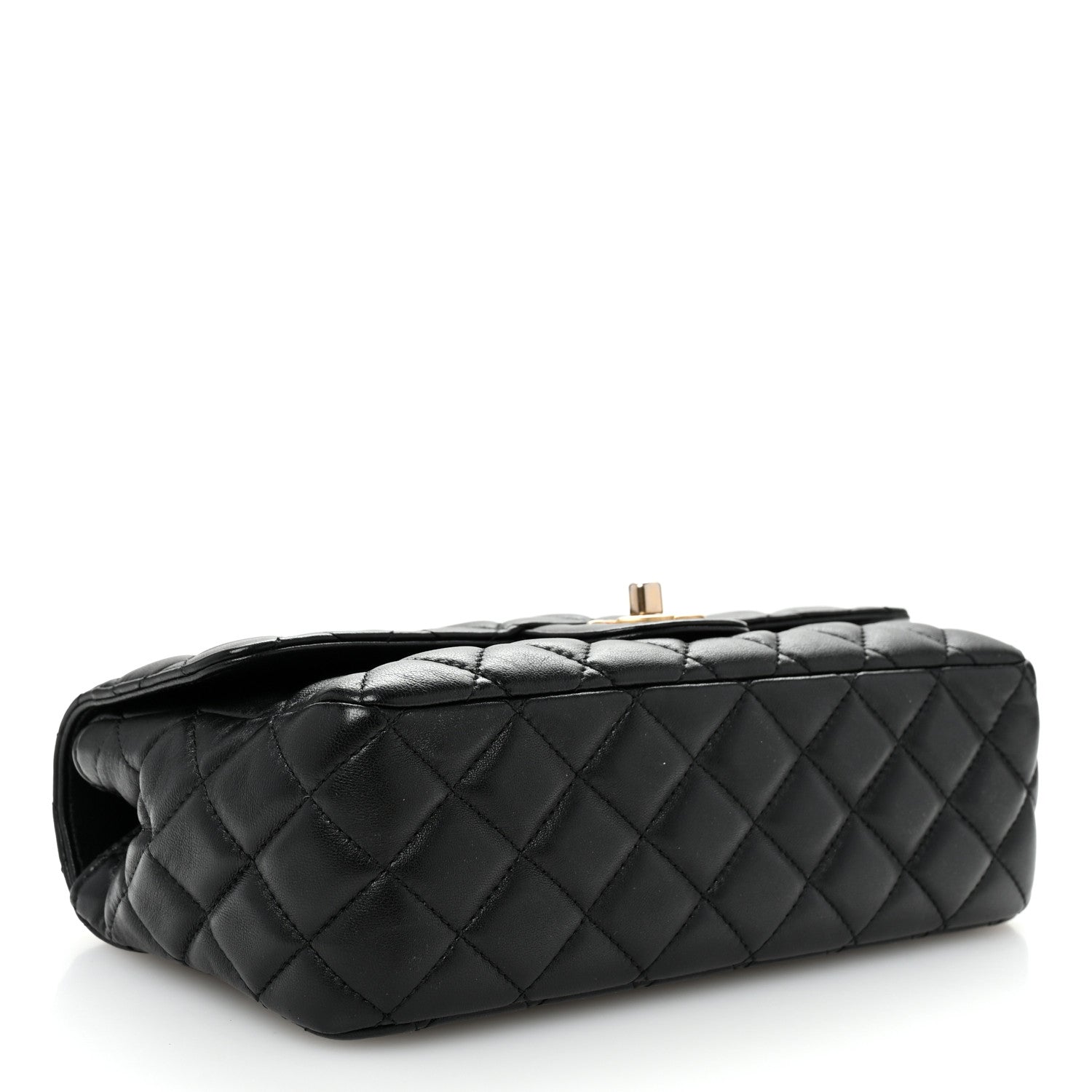 Chanel Lambskin Quilted Small Metal Top Handle Flap Black 5 of 11