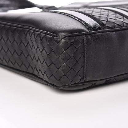 Bottega Veneta Nappa Tech Nylon Intrecciato Stripe Tote Black 5 of 10