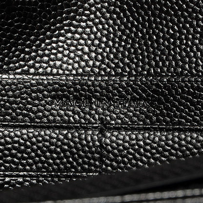 Saint Laurent Matelasse Chevron Monogramme Chain Wallet Black 8 of 10
