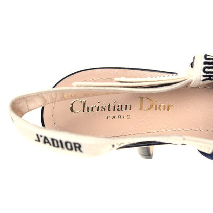 Christian Dior Resille Lambskin Ribbon J'Adior Slingback 65mm Pumps 39 Indigo Blue 7 of 8