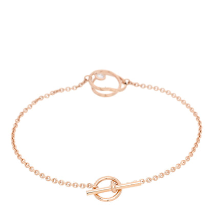 Hermes 18K Rose Gold Diamond TPM Vertige Coeur Bracelet ST 2 of 3