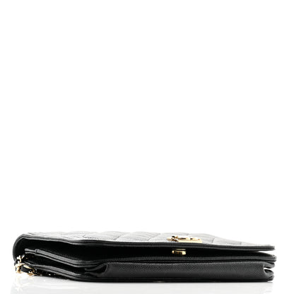 Chanel Caviar Quilted Boy Wallet On Chain WOC Black 4 of 12