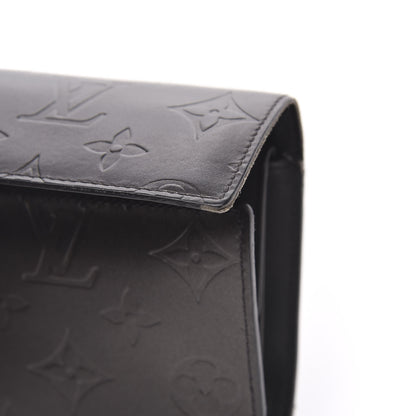 Louis Vuitton Mat Monogram Porte Tresor International Black 9 of 12