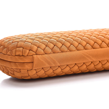Bottega Veneta Silk Faille Intrecciato Knot Clutch Burnt Sun 7 of 7