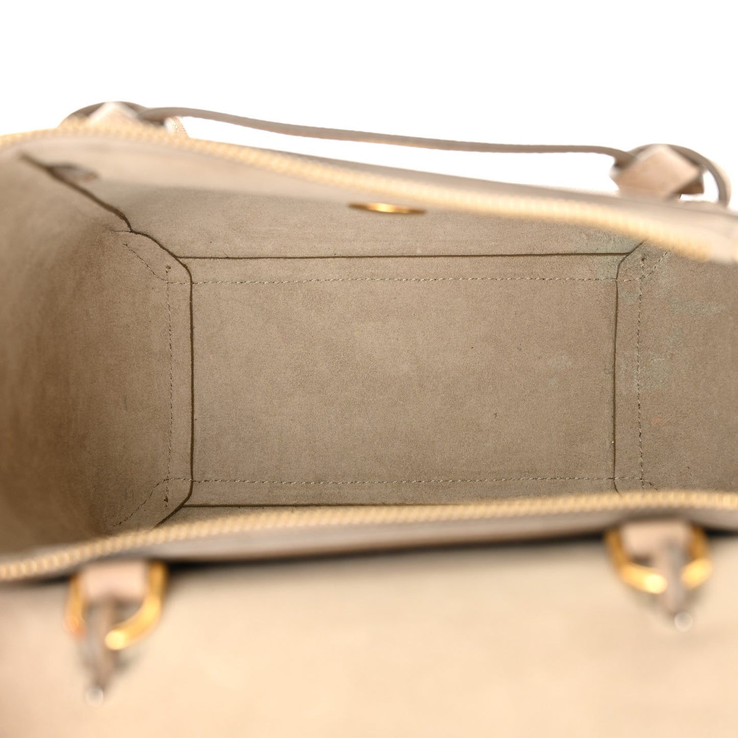 Grained Calfskin Nano Belt Bag Light Taupe