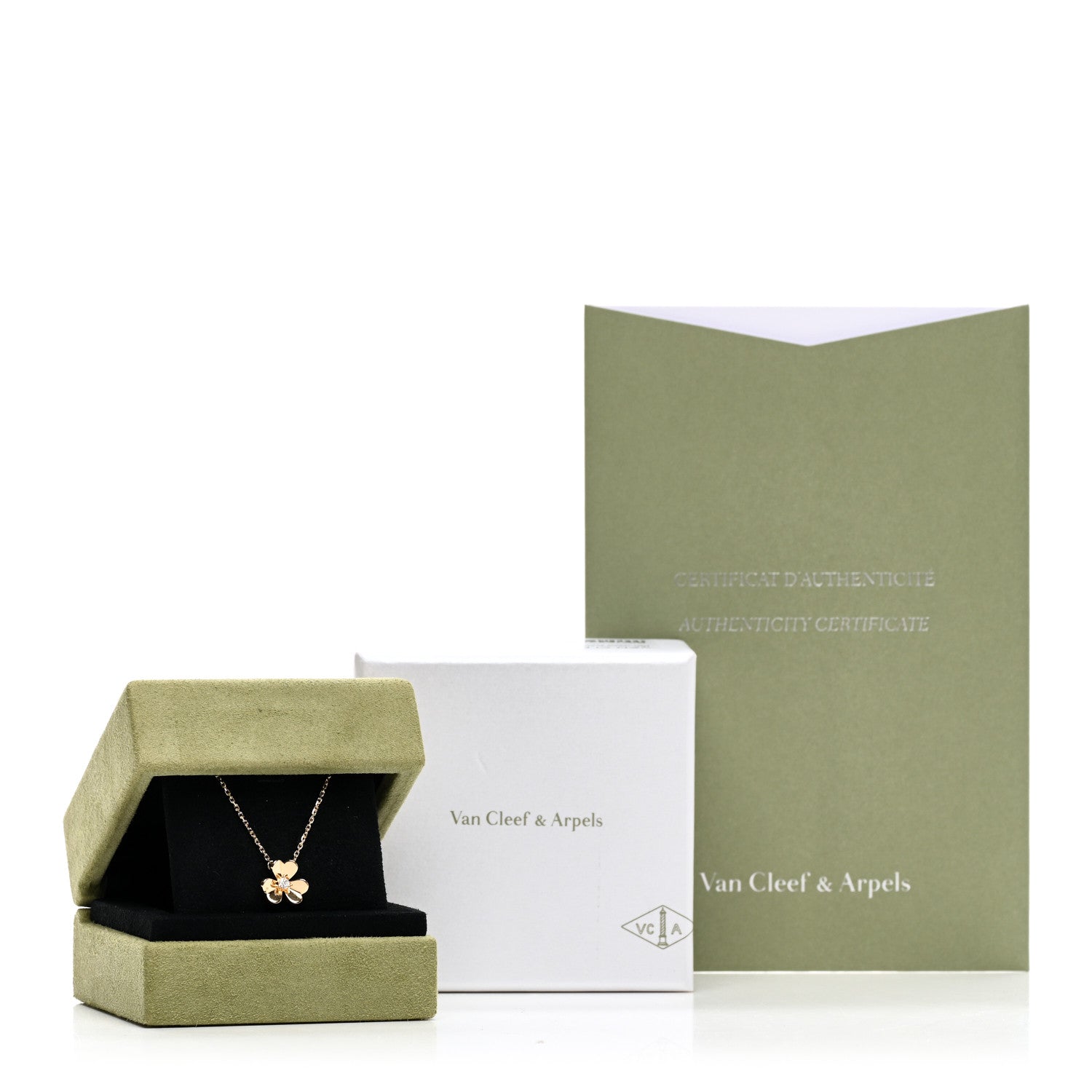 Van Cleef & Arpels 18K Yellow Gold Diamond Mini Frivole Pendant Necklace 5 of 5