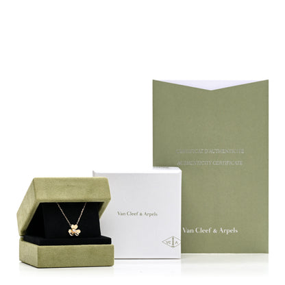 Van Cleef & Arpels 18K Yellow Gold Diamond Mini Frivole Pendant Necklace 5 of 5