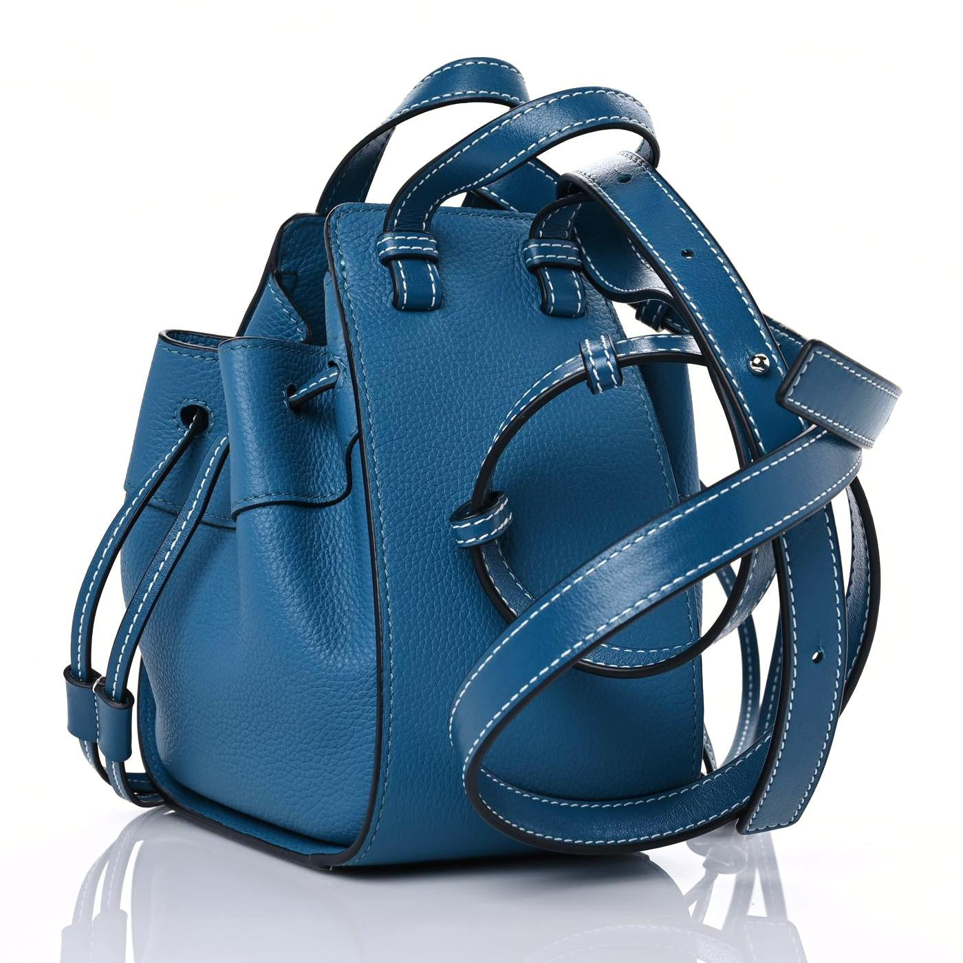 Calfskin Mini Hammock Shoulder Bag Dark Blue