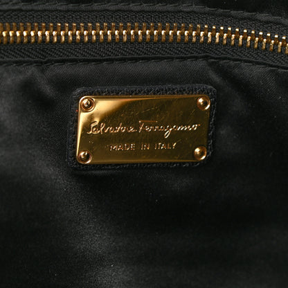 Salvatore Ferragamo Goatskin Large Mika Tote Black 6 of 10