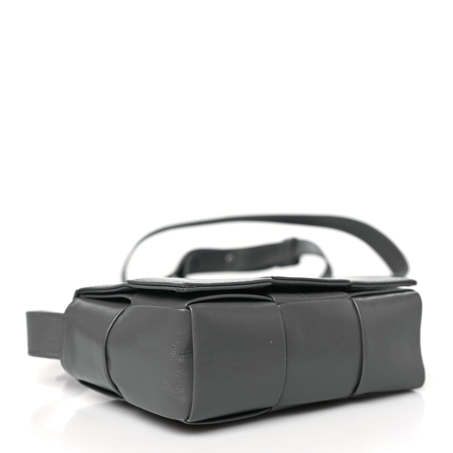 Lambskin Maxi Intreccio Candy Cassette Crossbody Bag Grey