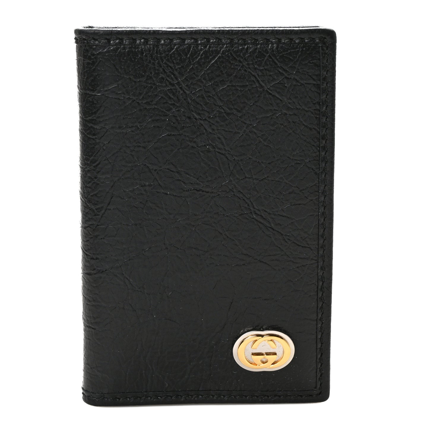 Vintage Calfskin Morpheus Card Holder Black