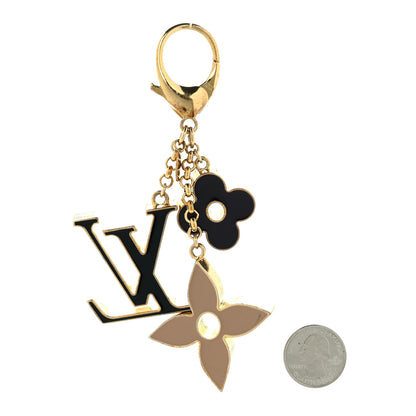 Louis Vuitton Metal Fleur De Monogram Bag Charm Dore Dore 2 of 5