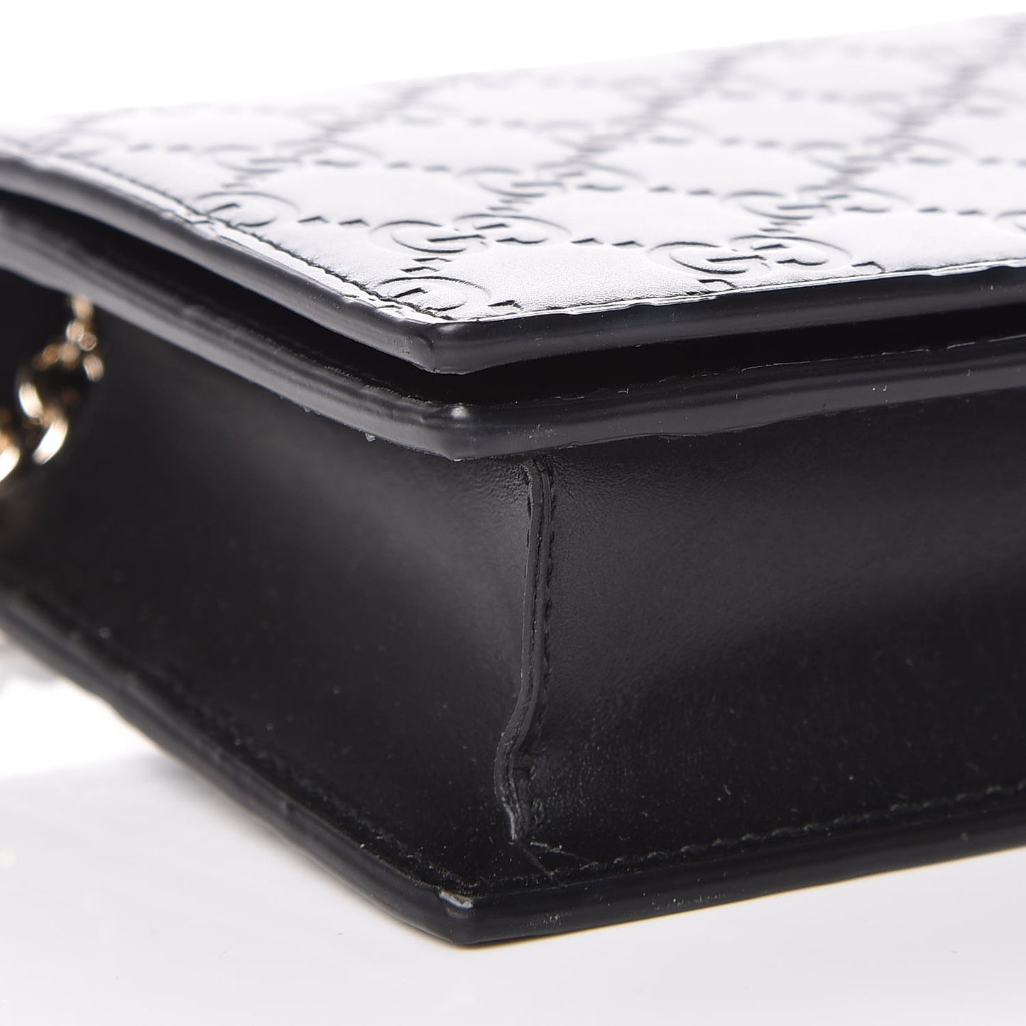 Guccissima Signature Bowy Chain Wallet Black