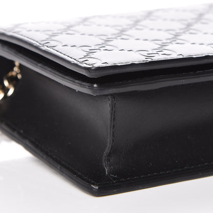 Gucci Guccissima Signature Bowy Chain Wallet Black 7 of 9