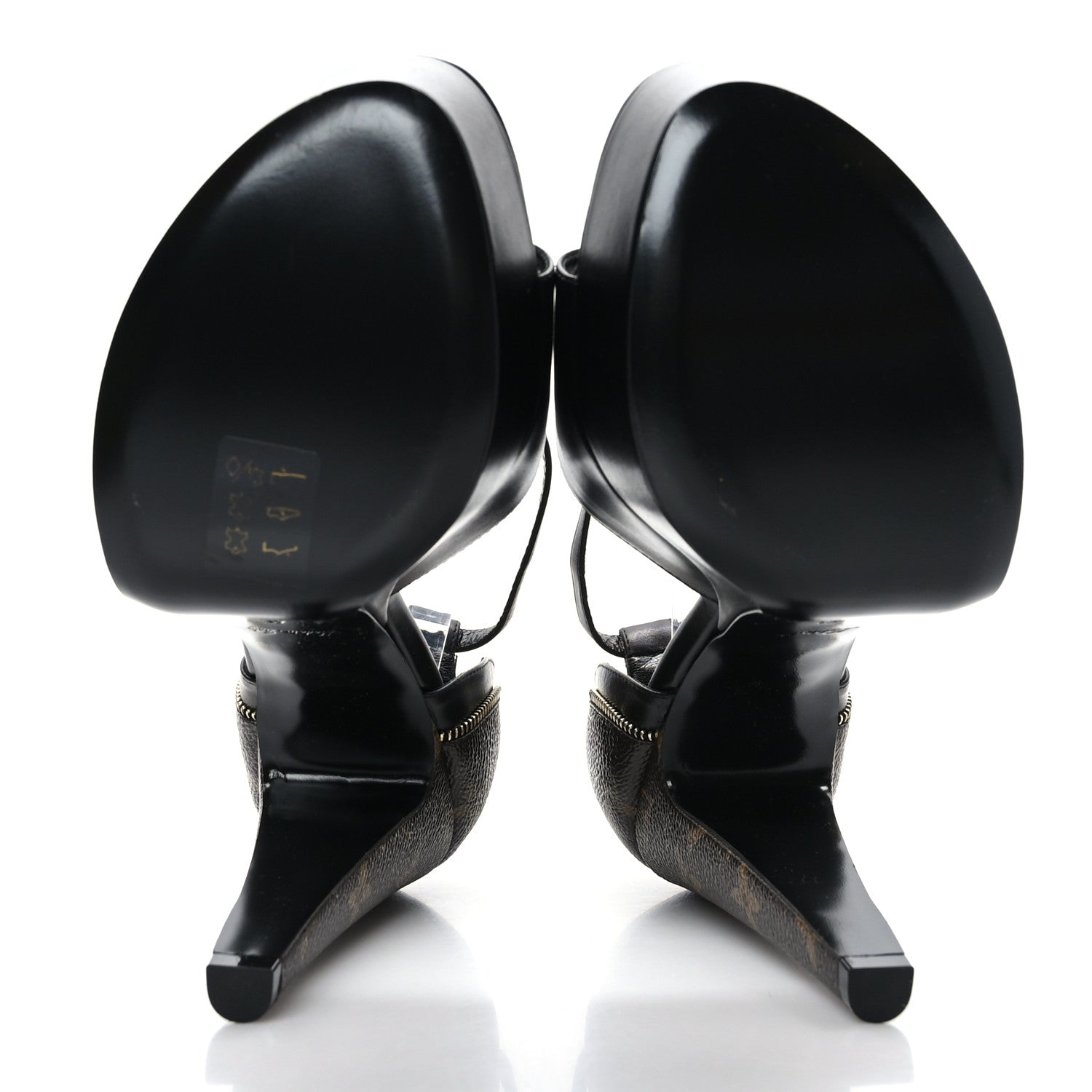 Louis Vuitton Patent Monogram Afterglow Platform Sandals 41 Black 5 of 7