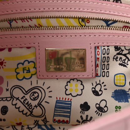 Fendi Nappa Logo Embossed Baguette Pink 6 of 9