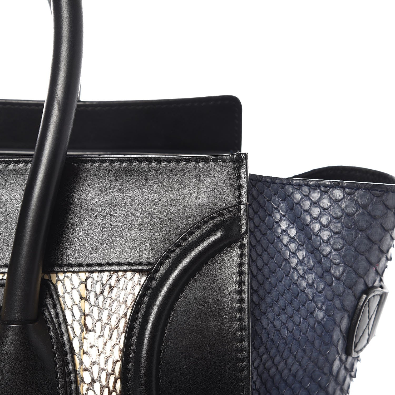 Celine Cobra Mini Luggage Black Navy Khaki 12 of 17