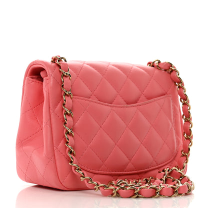 Chanel Lambskin Quilted Mini Square Flap Pink 3 of 12