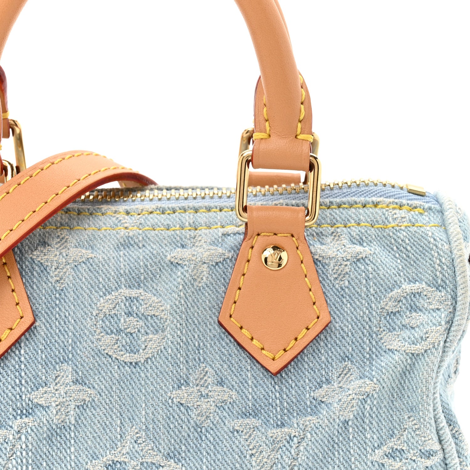 Louis Vuitton Monogram Denim Nano Speedy Sky Blue 7 of 9