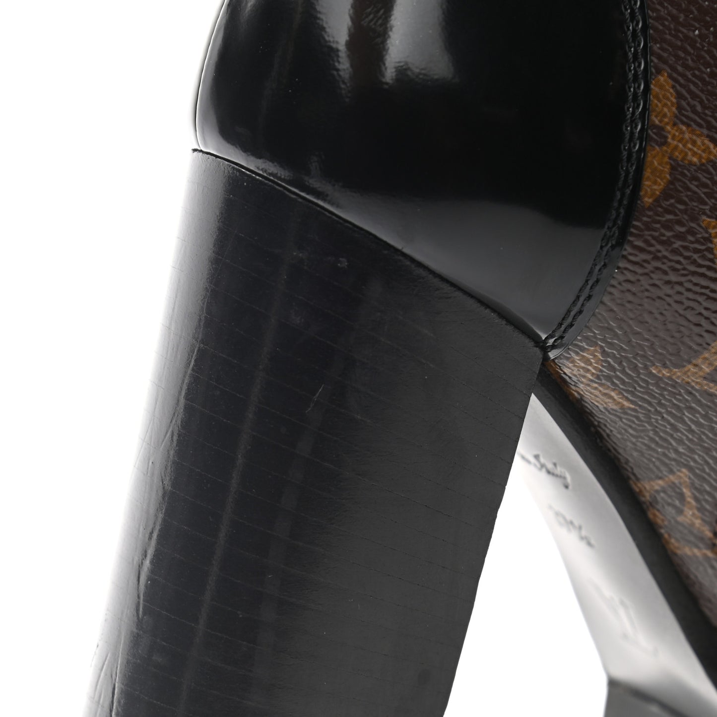 Patent Calfskin Monogram Star Trail Ankle Boots 37.5 Black