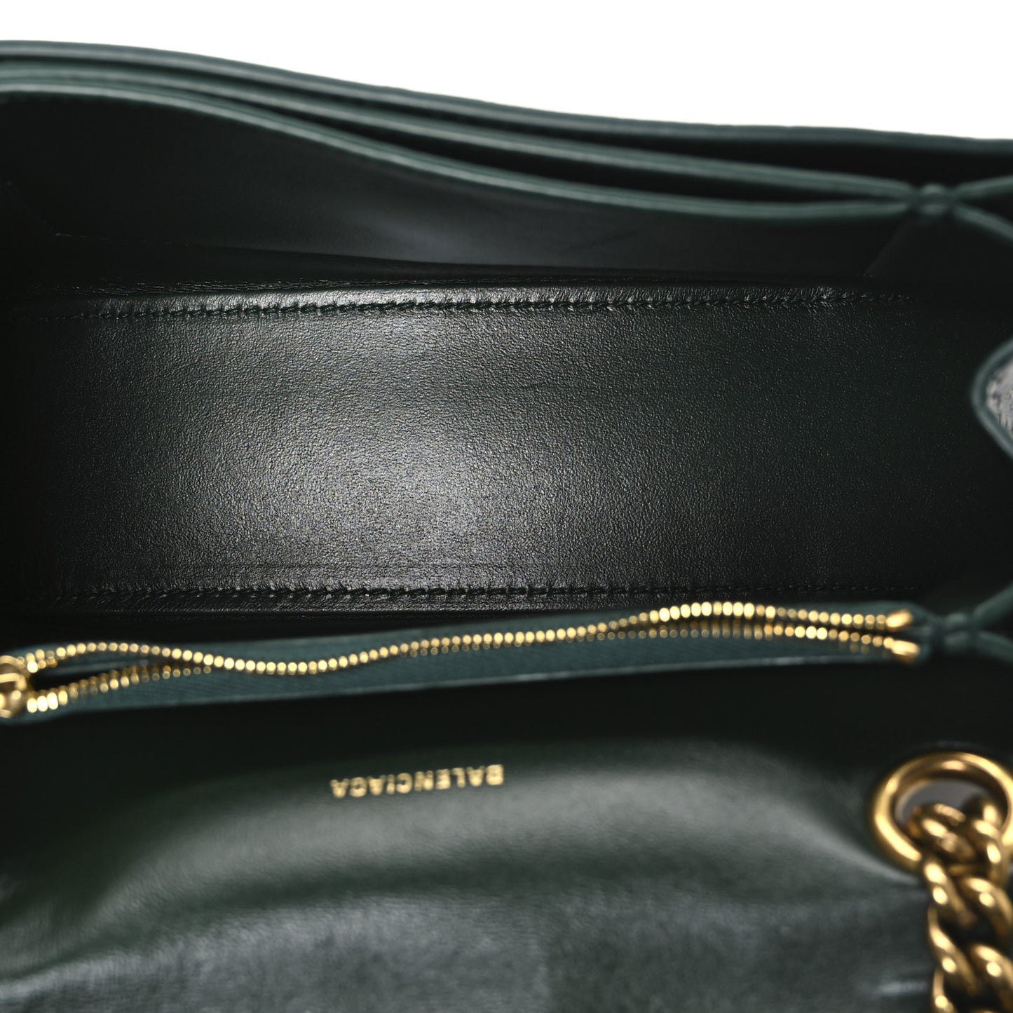 Extra Supple Calfskin Crocodile Embossed Small Crush Chain Bag Dark Green Bottle