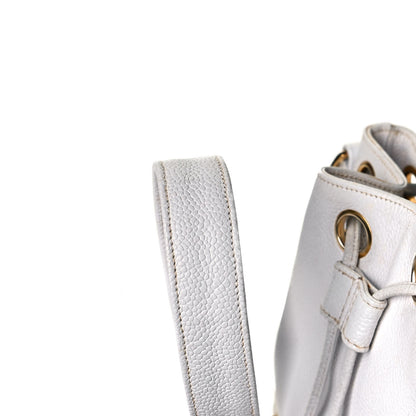 Chanel Caviar Drawstring Bucket Bag White 13 of 17