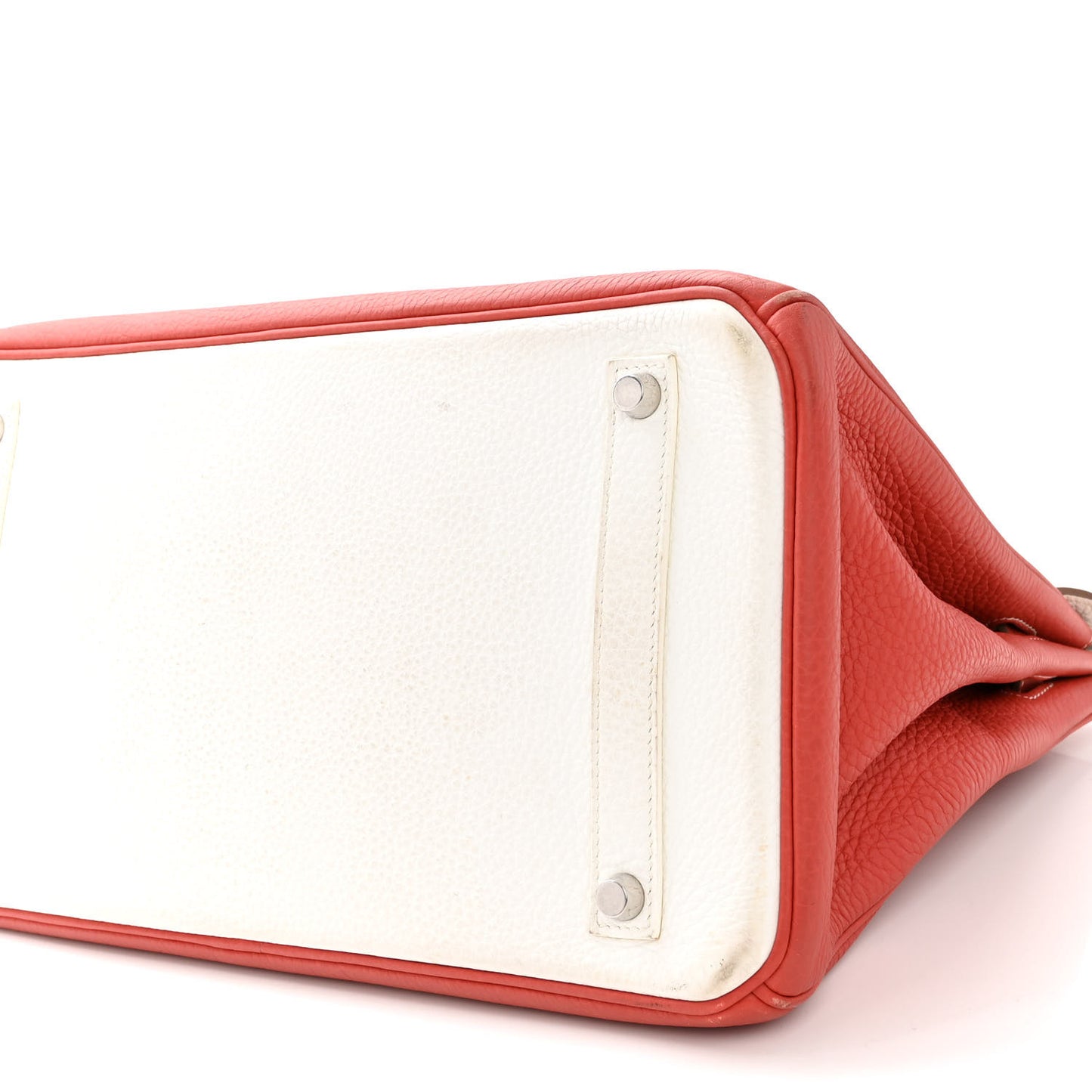 Taurillon Clemence Eclat Birkin 35 Sanguine White