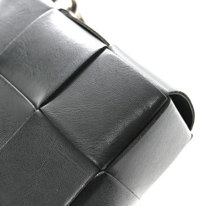Bottega Veneta Calfskin Maxi Intreccio Cassette With Strap Bag Dark Green 15 of 16