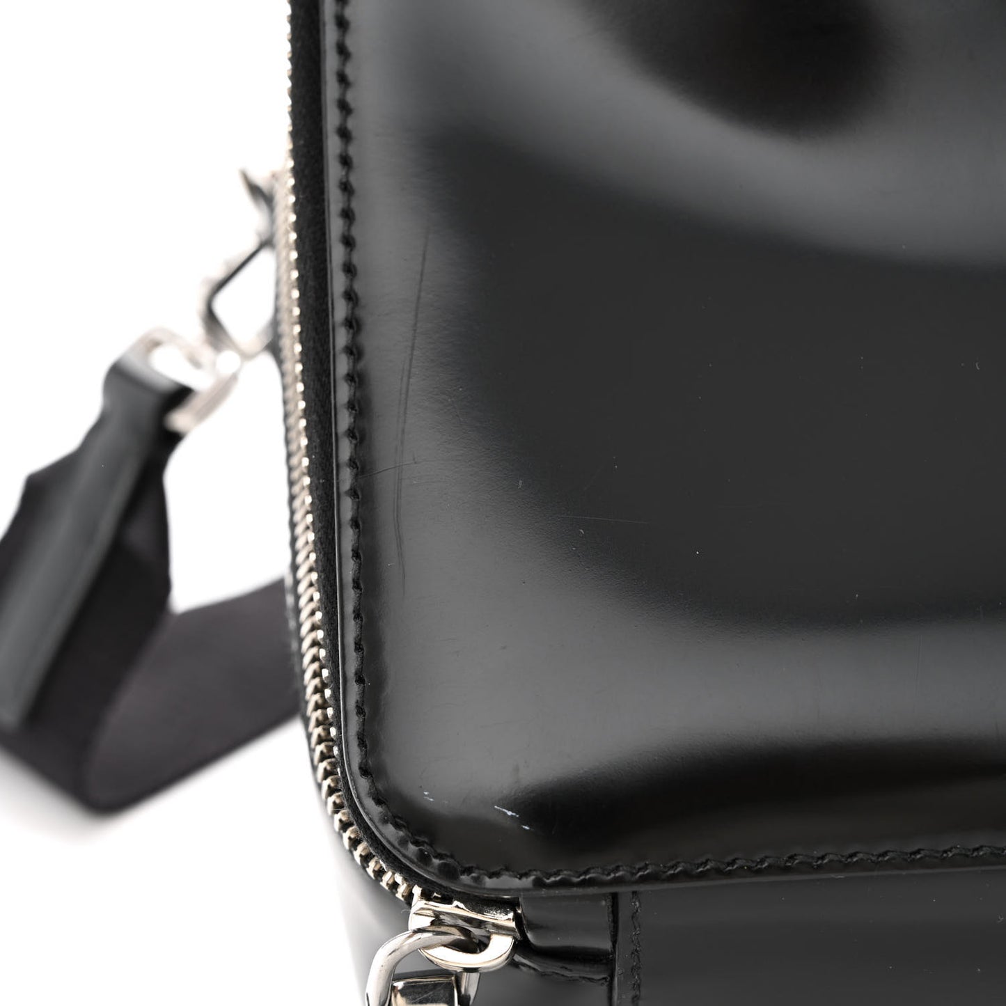 Spazzolato Medium Brique Crossbody Bag Black