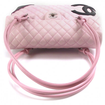 Chanel Calfskin Quilted Large Cambon Flap Pink Black 7 of 13