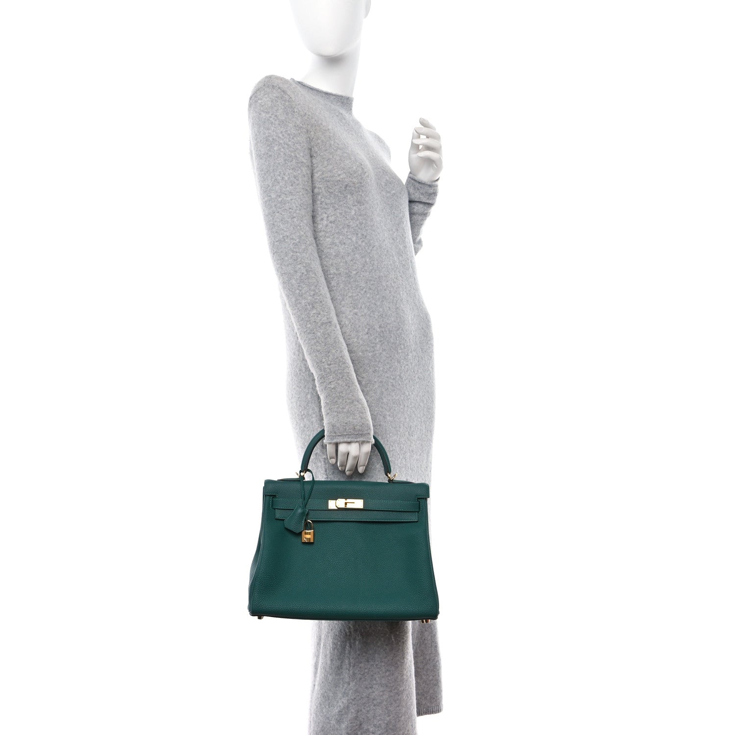Hermes Togo Kelly Retourne 32 Malachite 2 of 11