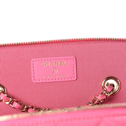 Chanel Caviar Quilted Small Vanity Case With Chain Pink 5 of 9