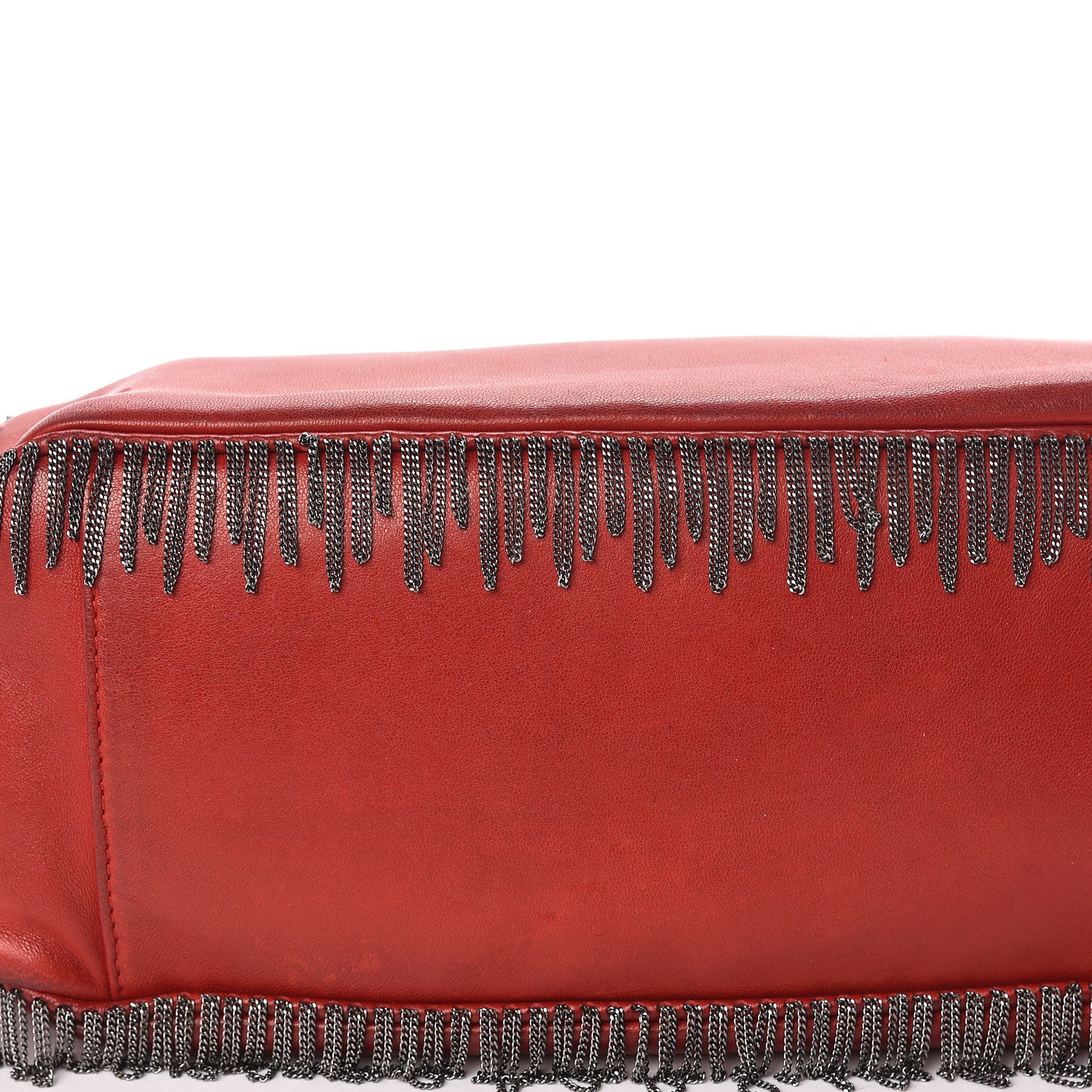 Chanel Lambskin Rock And Cabaret Chain Fringe Accordion Flap Red 14 of 18