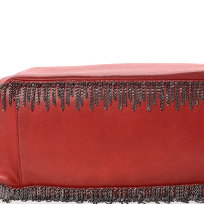 Chanel Lambskin Rock And Cabaret Chain Fringe Accordion Flap Red 14 of 18