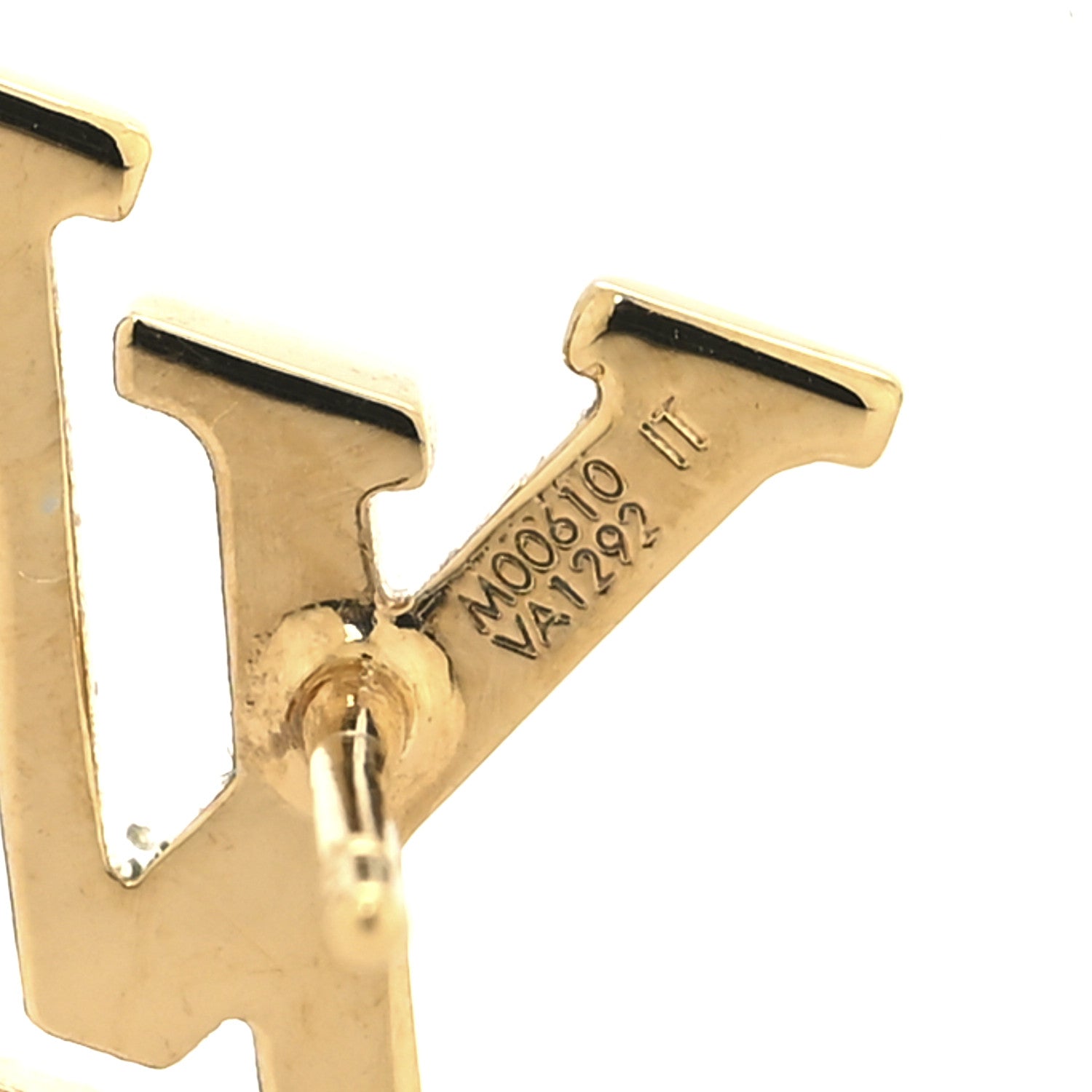 Louis Vuitton Metal LV Iconic Earrings Gold 4 of 4