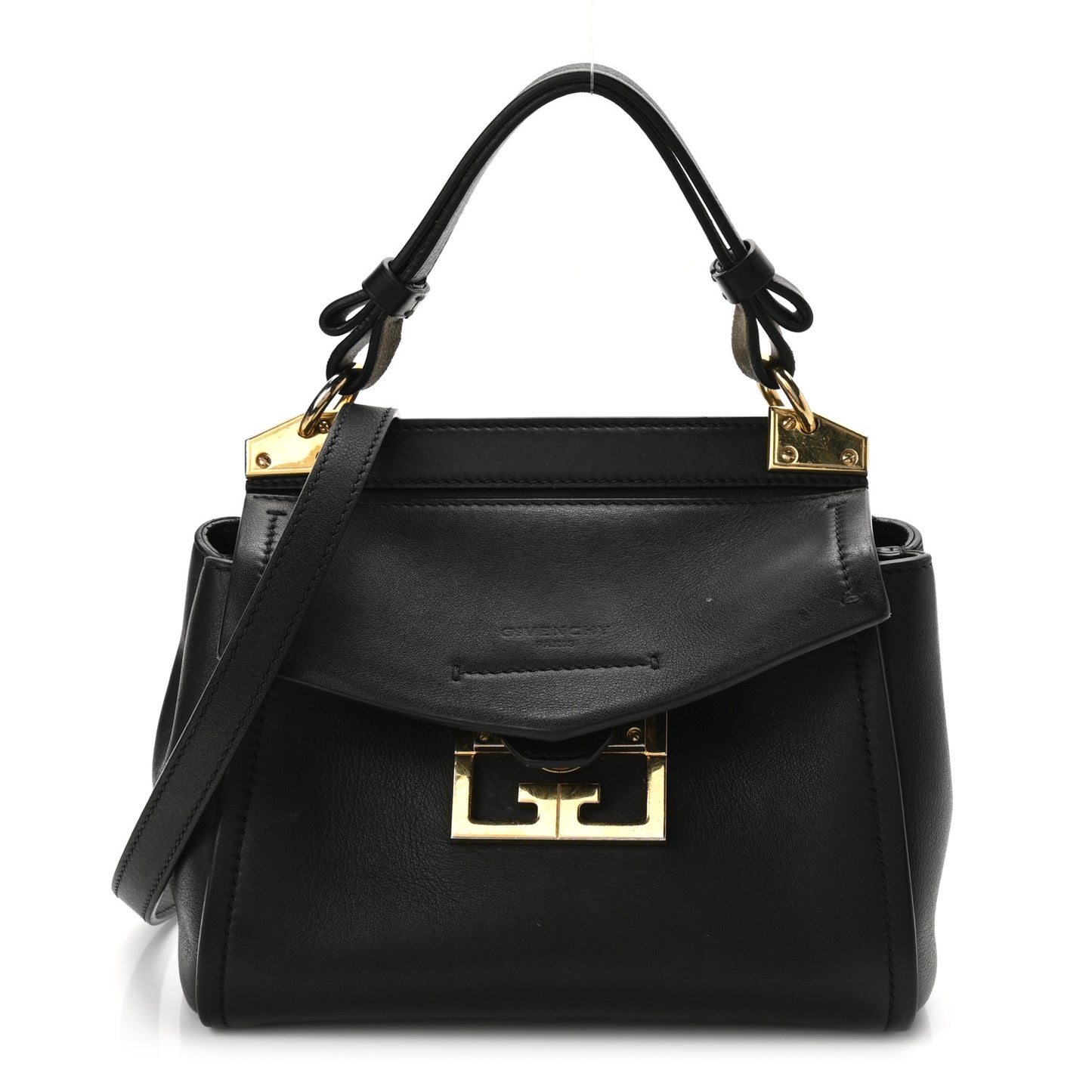 Calfskin Mini Mystic Shoulder Bag Black
