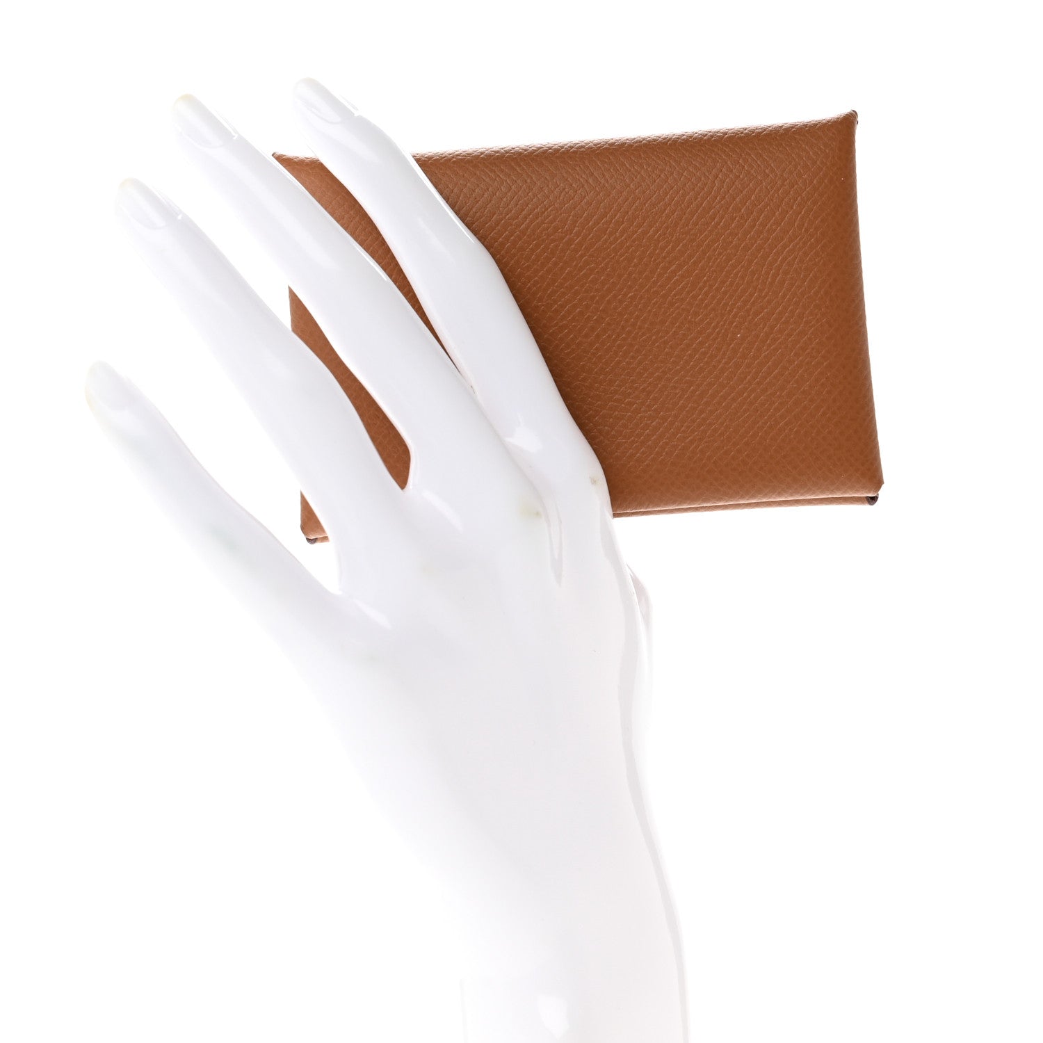 Hermes Epsom Calvi Card Case Gold 2 of 6