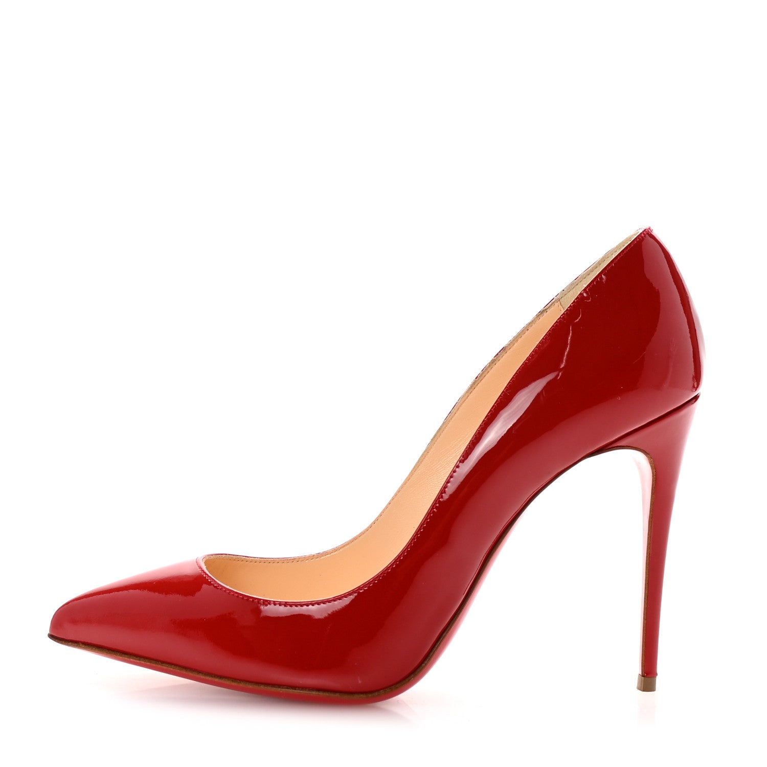 Christian Louboutin Patent Pigalle Follies 100 Pumps 36.5 Rouge De Mars 1 of 9