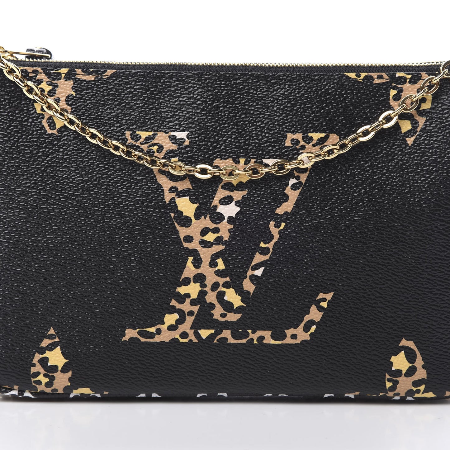 Monogram Giant Jungle Pochette Double Zip Black