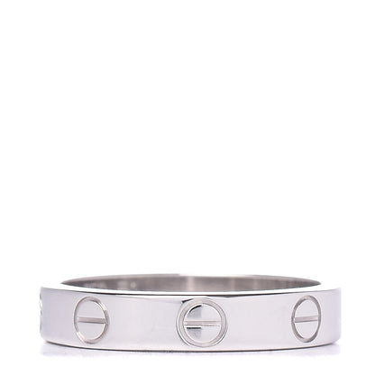 Cartier 18K White Gold 3.5mm LOVE Wedding Band Ring 51 5.75 1 of 5