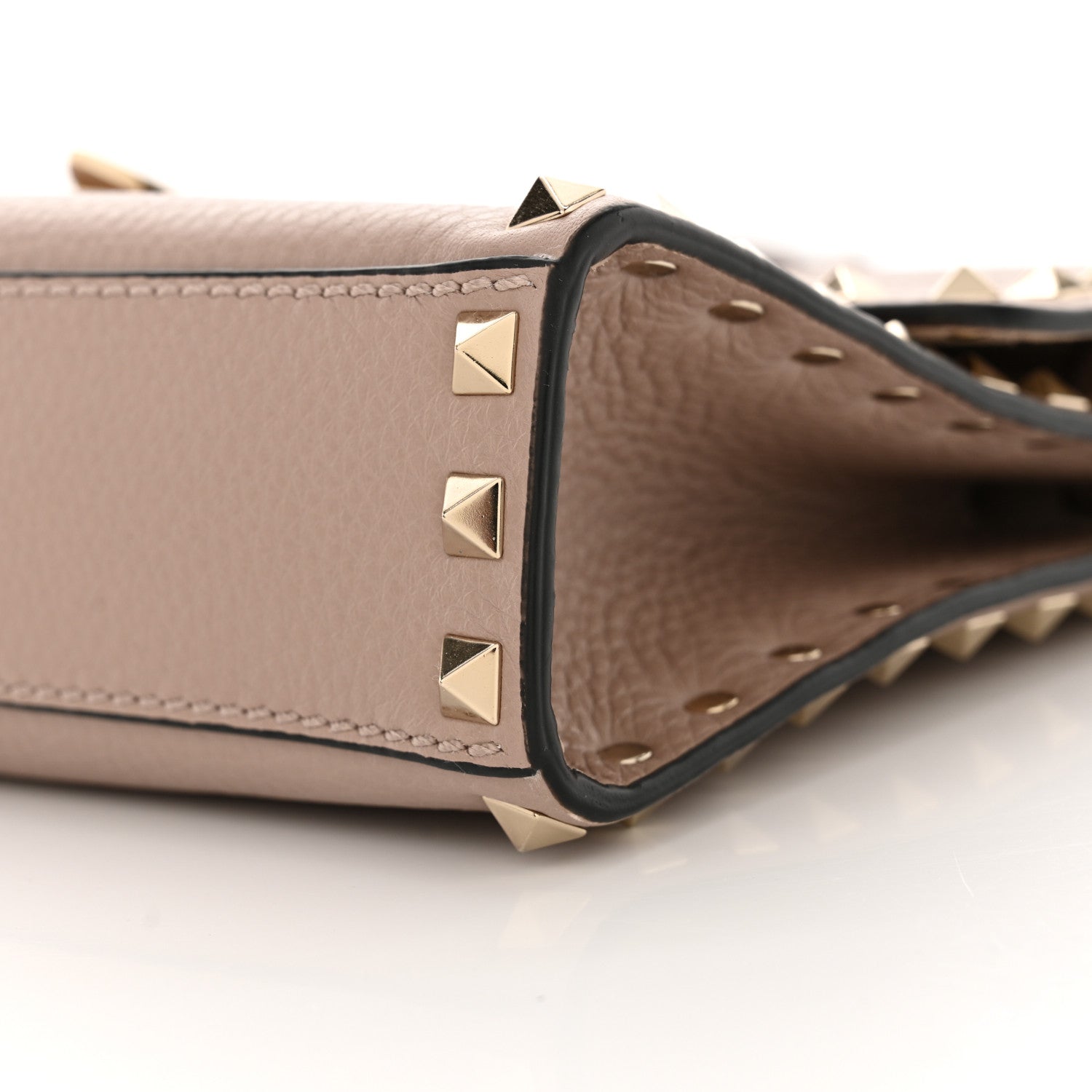 Valentino Garavani Pebbled Calfskin Medium Rockstud Flip Lock Crossbody Bag Poudre 9 of 9
