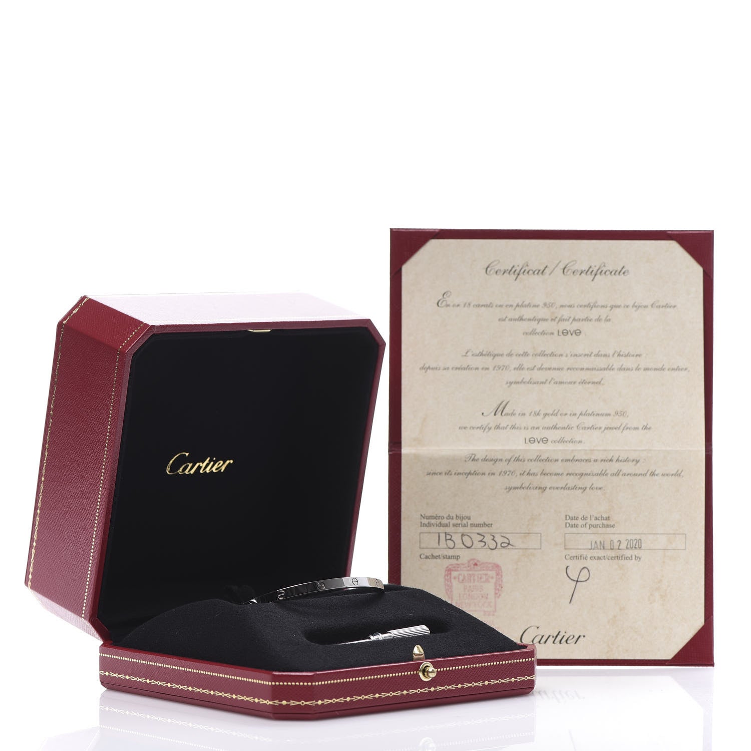 Cartier 18K White Gold Small LOVE Bracelet 17 6 of 6