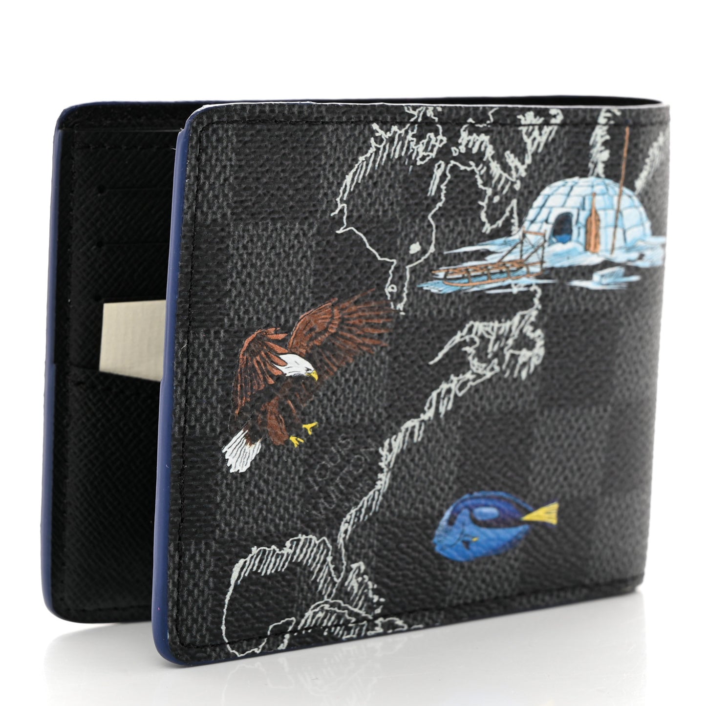 Damier Graphite World Map Slender Wallet