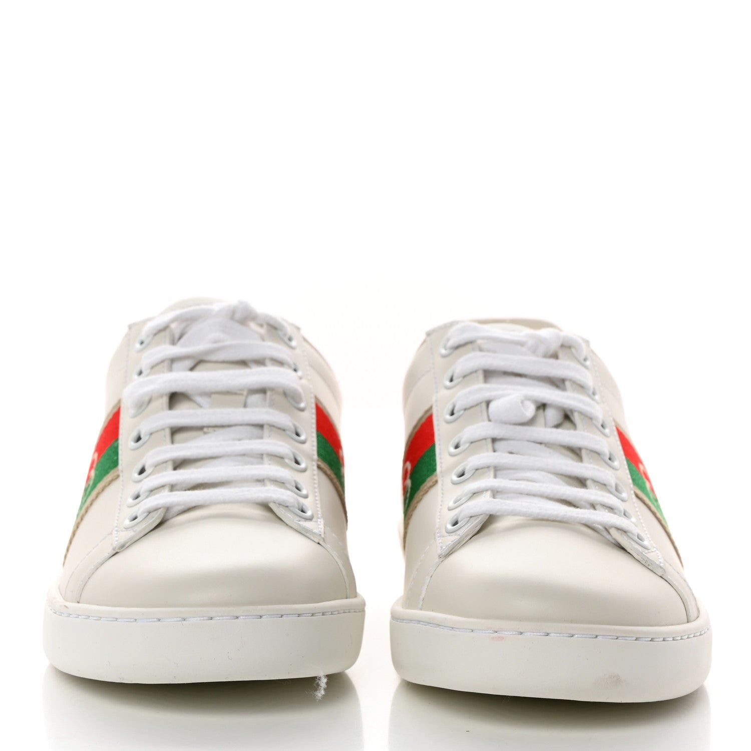 Gucci Calfskin Web Interlocking G Womens Ace Sneakers 36 White 2 of 9