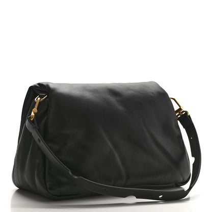 Off-White Calfskin Slouchy Nailed Clutch Black 3 of 12