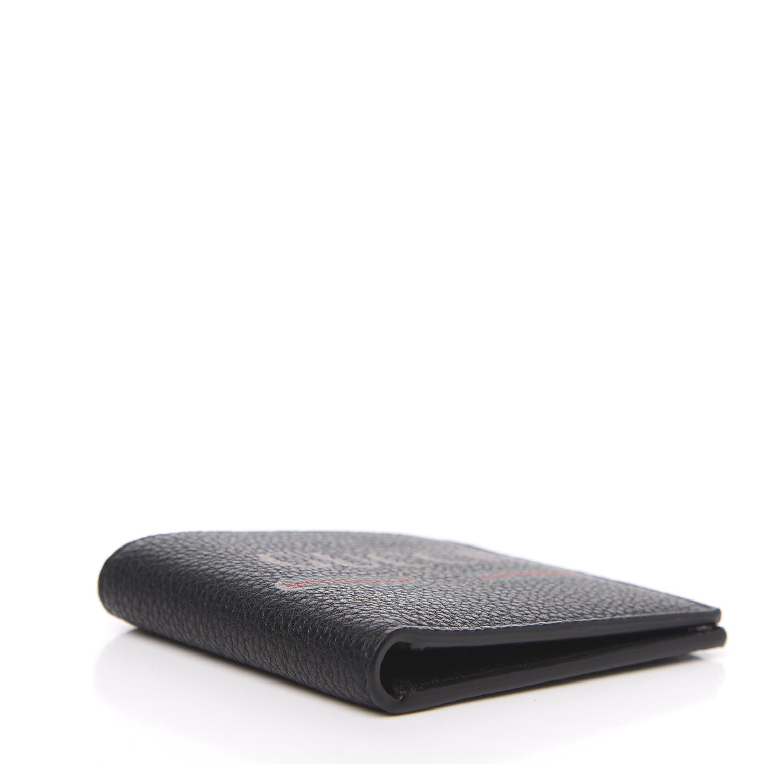 Gucci Cripto Calfskin Logo Bi-Fold Wallet Black Grege 3 of 6