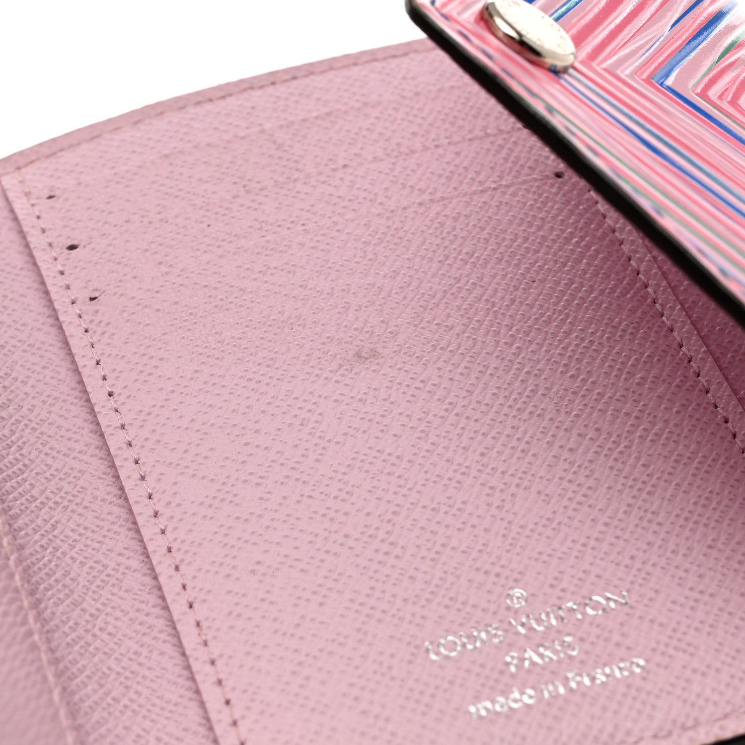 Louis Vuitton Epi Tropical Victorine Wallet Blue Rose 8 of 9